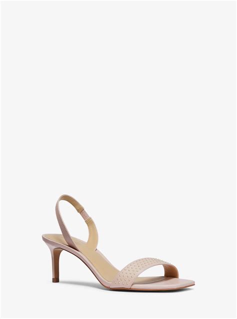 michael michael kors mila leather sandal|Michael Kors low heel sandals.